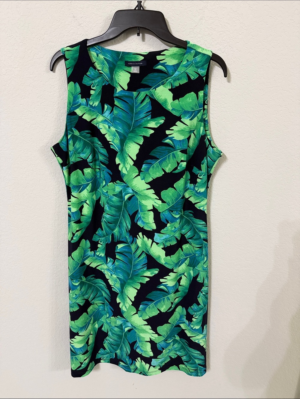 Tommy Hilfiger Tropical Print Sleeveless Sheath Dress